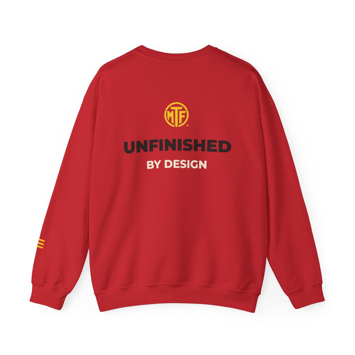 Crewneck Sweatshirt — "Unfinished by Design" Minimal Logo Pullover