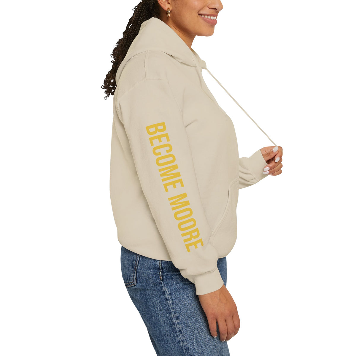 Signature Moore Than Fitness Logo Hoodie — "Become Moore" Sleeve Pullover