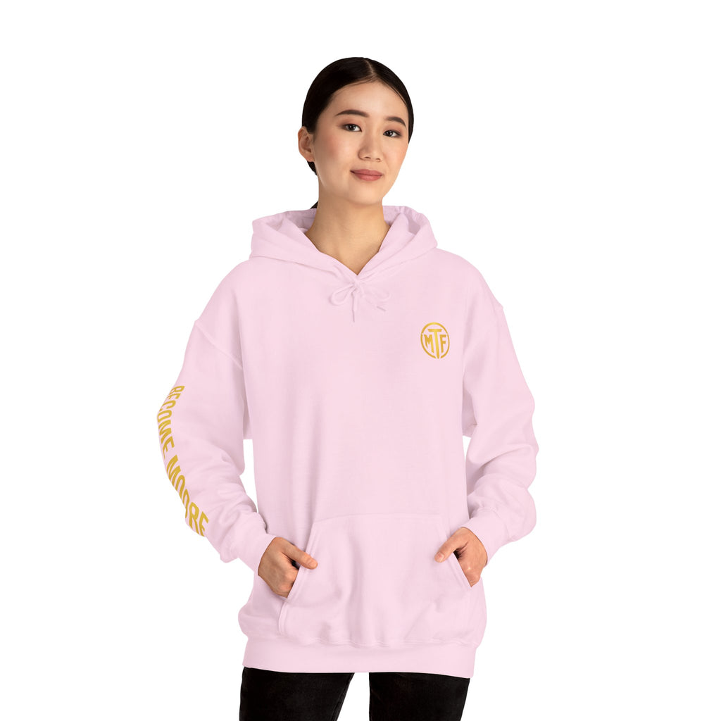 Signature Moore Than Fitness Logo Hoodie — "Become Moore" Sleeve Pullover