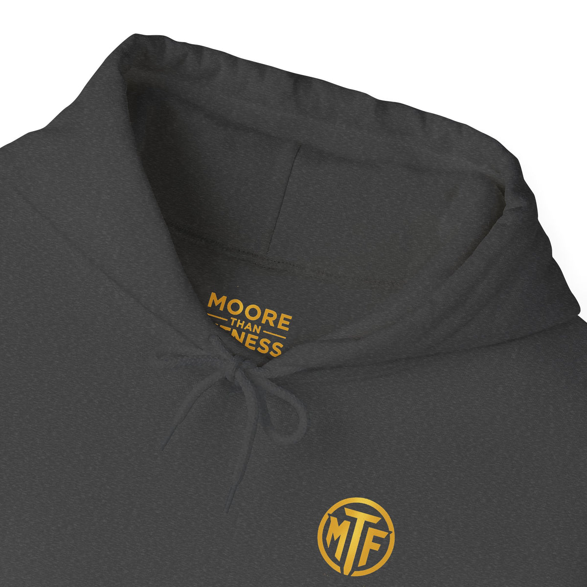 Signature Moore Than Fitness Logo Hoodie — "Become Moore" Sleeve Pullover
