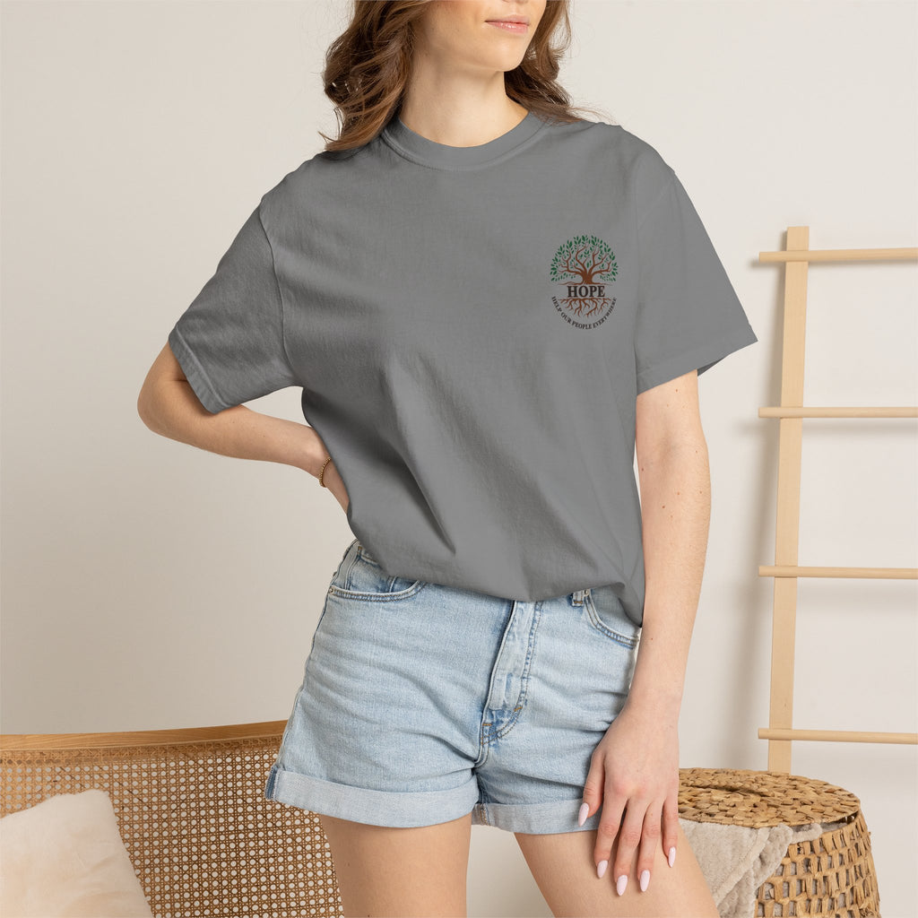 Hope Tree T-Shirt — "Help Our People Everywhere" Comfort Tee