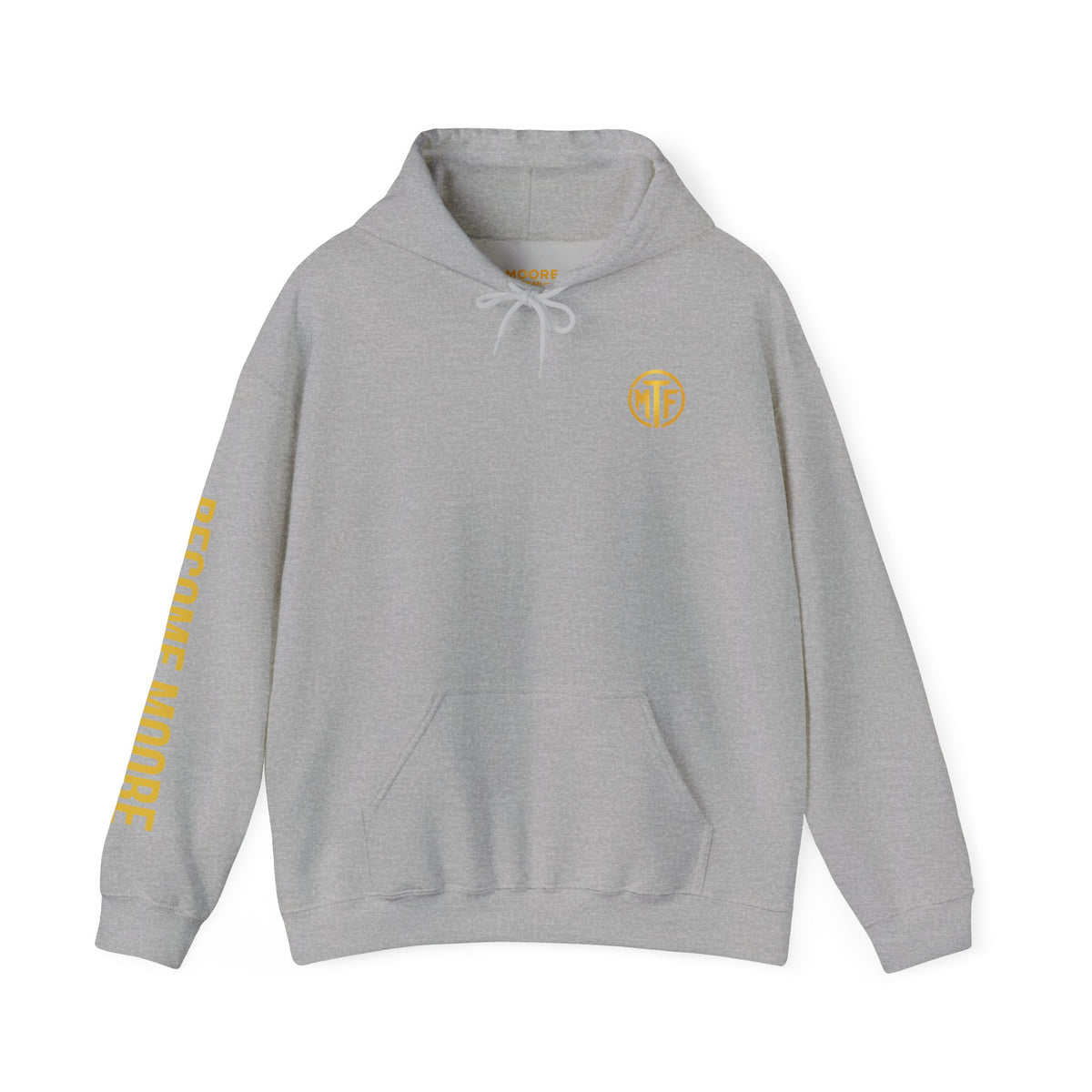 Signature Moore Than Fitness Logo Hoodie — "Become Moore" Sleeve Pullover