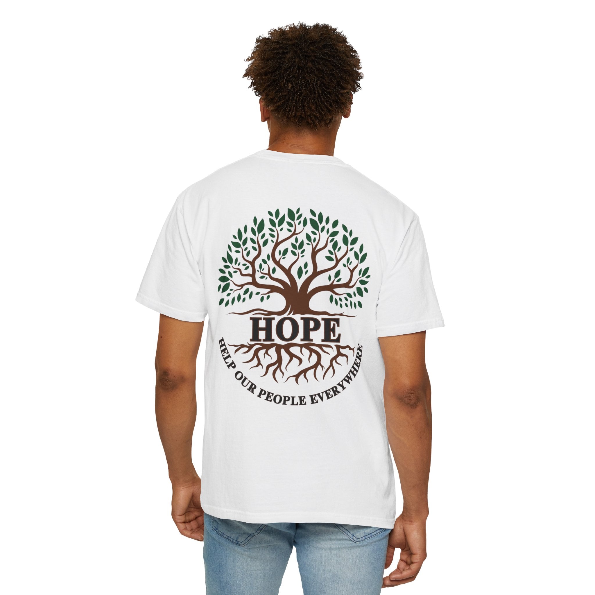Hope Tree T-Shirt — "Help Our People Everywhere" Comfort Tee