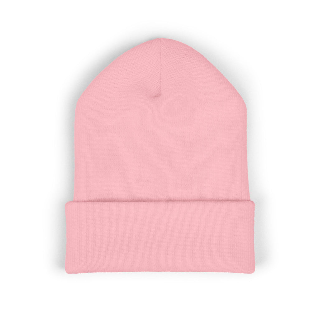 Embroidered Monogram Cuffed Beanie — Classic Knit Winter Hat