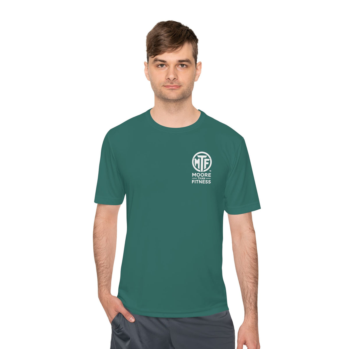 Moore Fitness 'Helping People Become More' Moisture-Wicking Tee