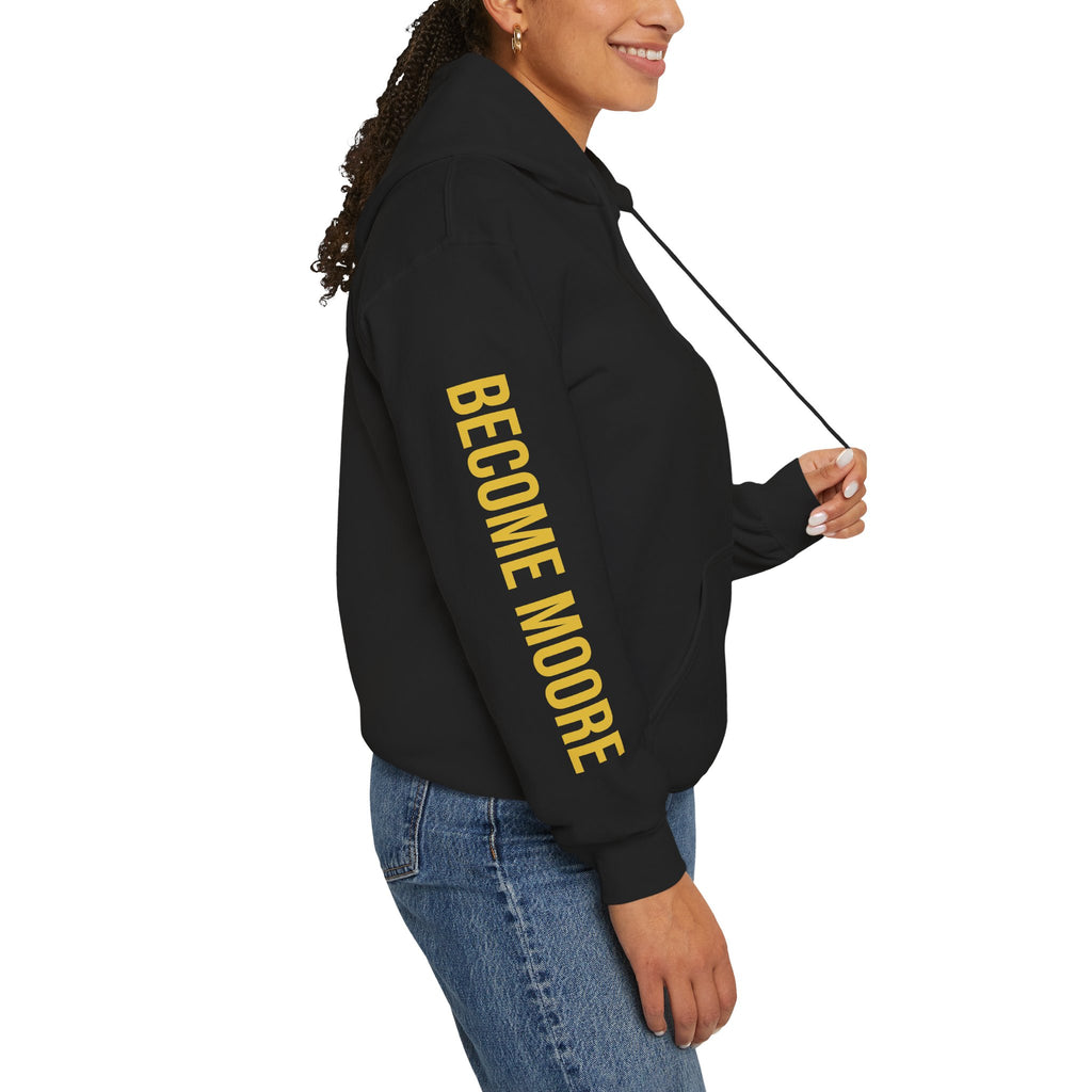 Signature Moore Than Fitness Logo Hoodie — "Become Moore" Sleeve Pullover