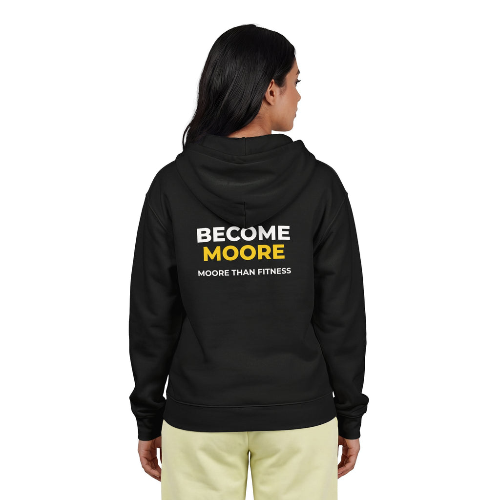 Become Moore Zip Hoodie — "Become Moore" Fitness Full-Zip Hooded Sweatshirt