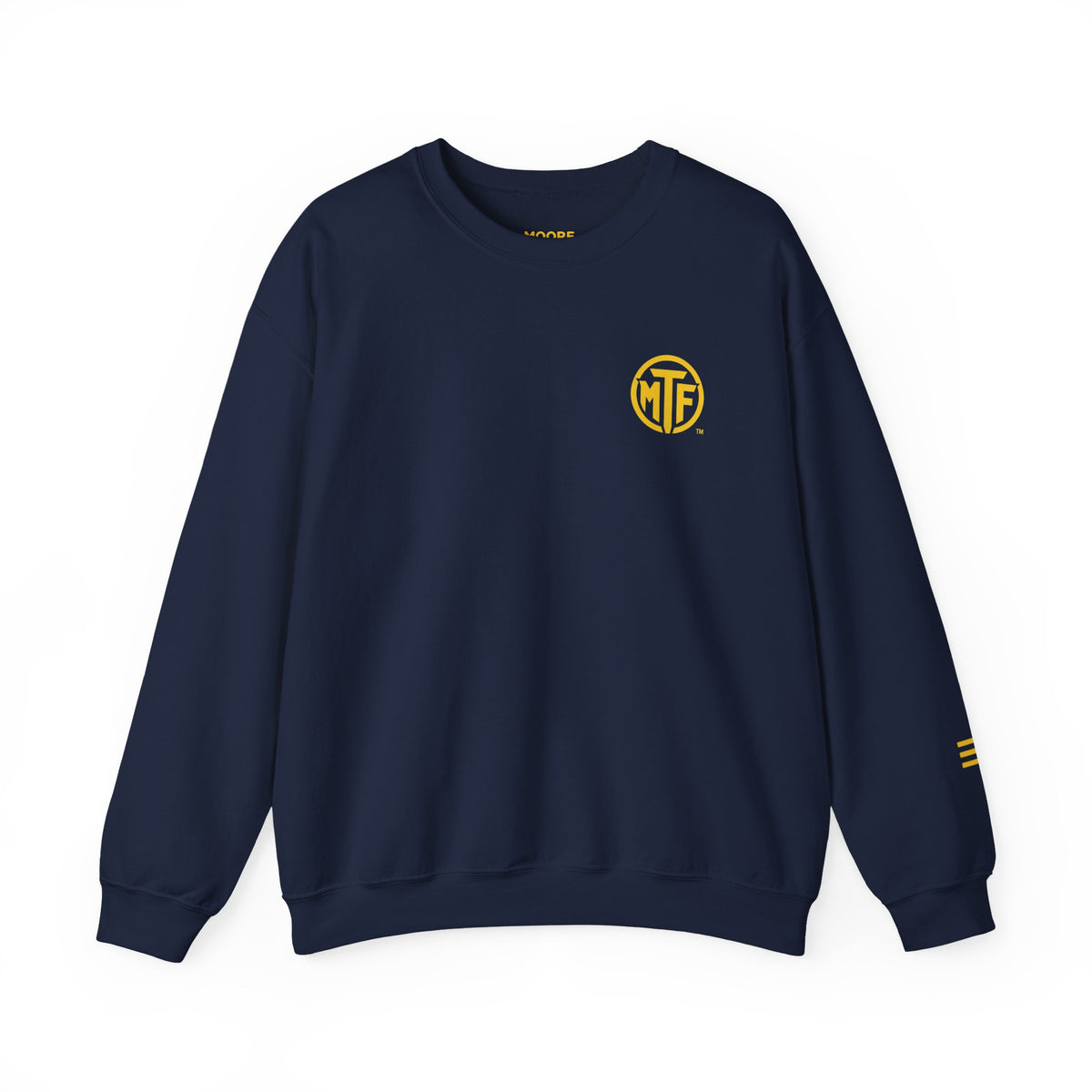 Crewneck Sweatshirt — "Unfinished by Design" Minimal Logo Pullover