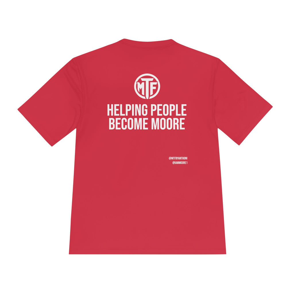 Moore Fitness 'Helping People Become More' Moisture-Wicking Tee