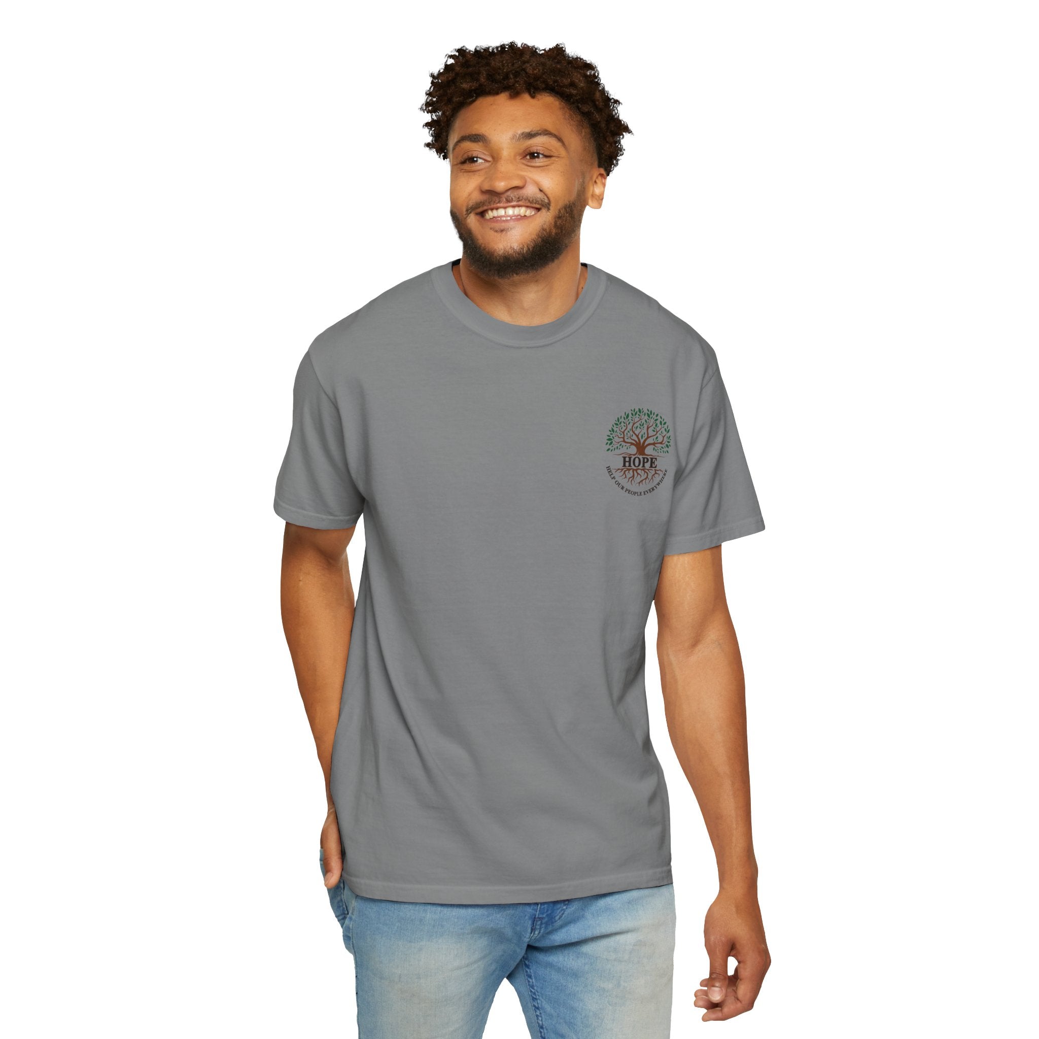 Hope Tree T-Shirt — "Help Our People Everywhere" Comfort Tee