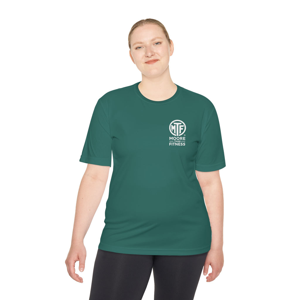 Moore Fitness 'Helping People Become More' Moisture-Wicking Tee