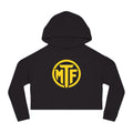 Moore Fitness Cropped Hoodie — "Protect Your Peace, Pursue Your Progress" Women's Athletic Hoodie