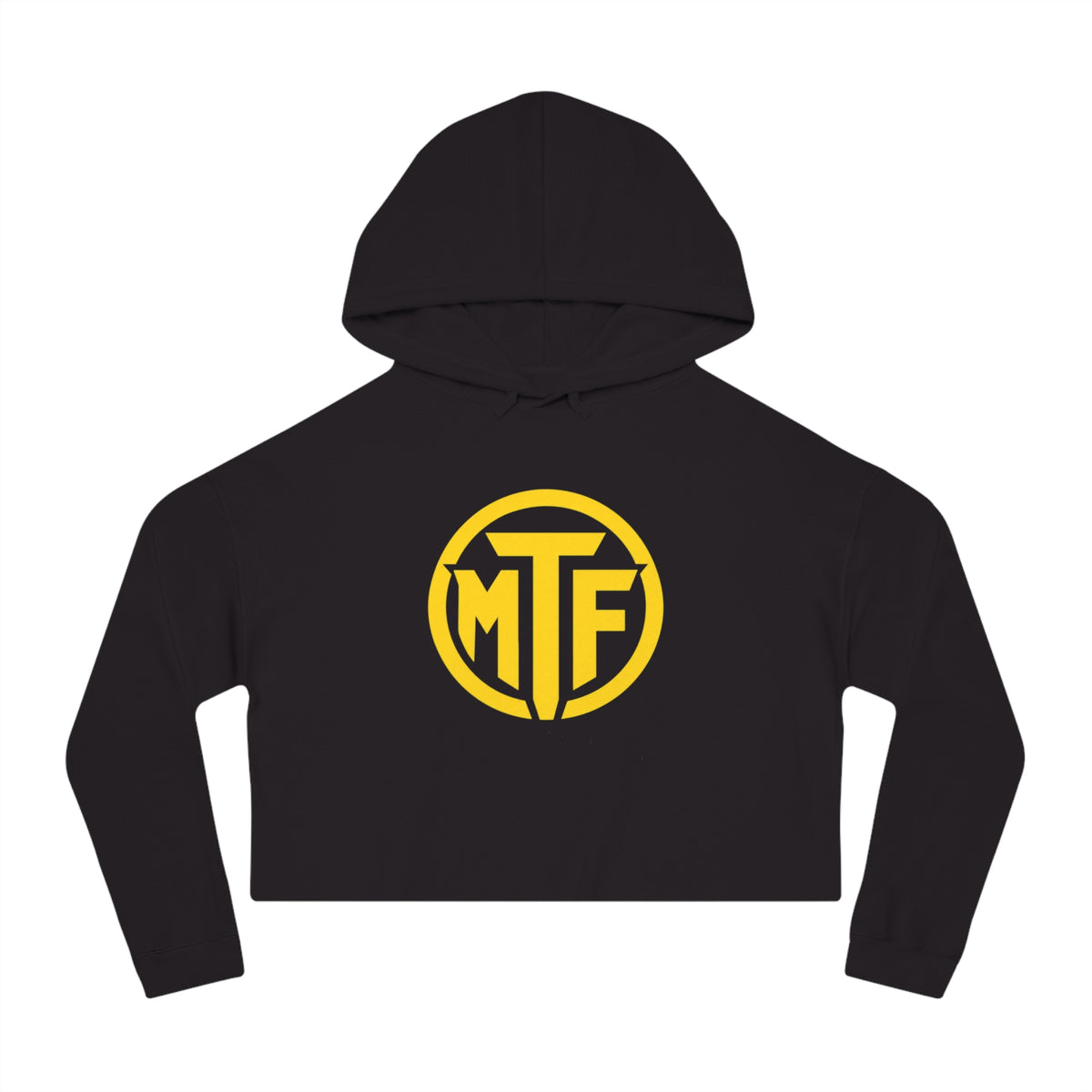 Moore Fitness Cropped Hoodie — "Protect Your Peace, Pursue Your Progress" Women's Athletic Hoodie