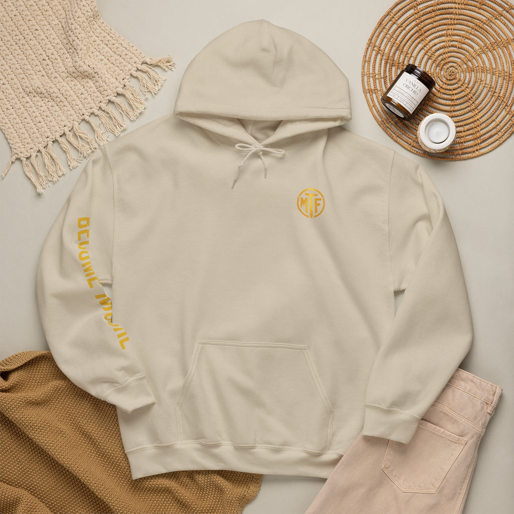 Signature Moore Than Fitness Logo Hoodie — "Become Moore" Sleeve Pullover