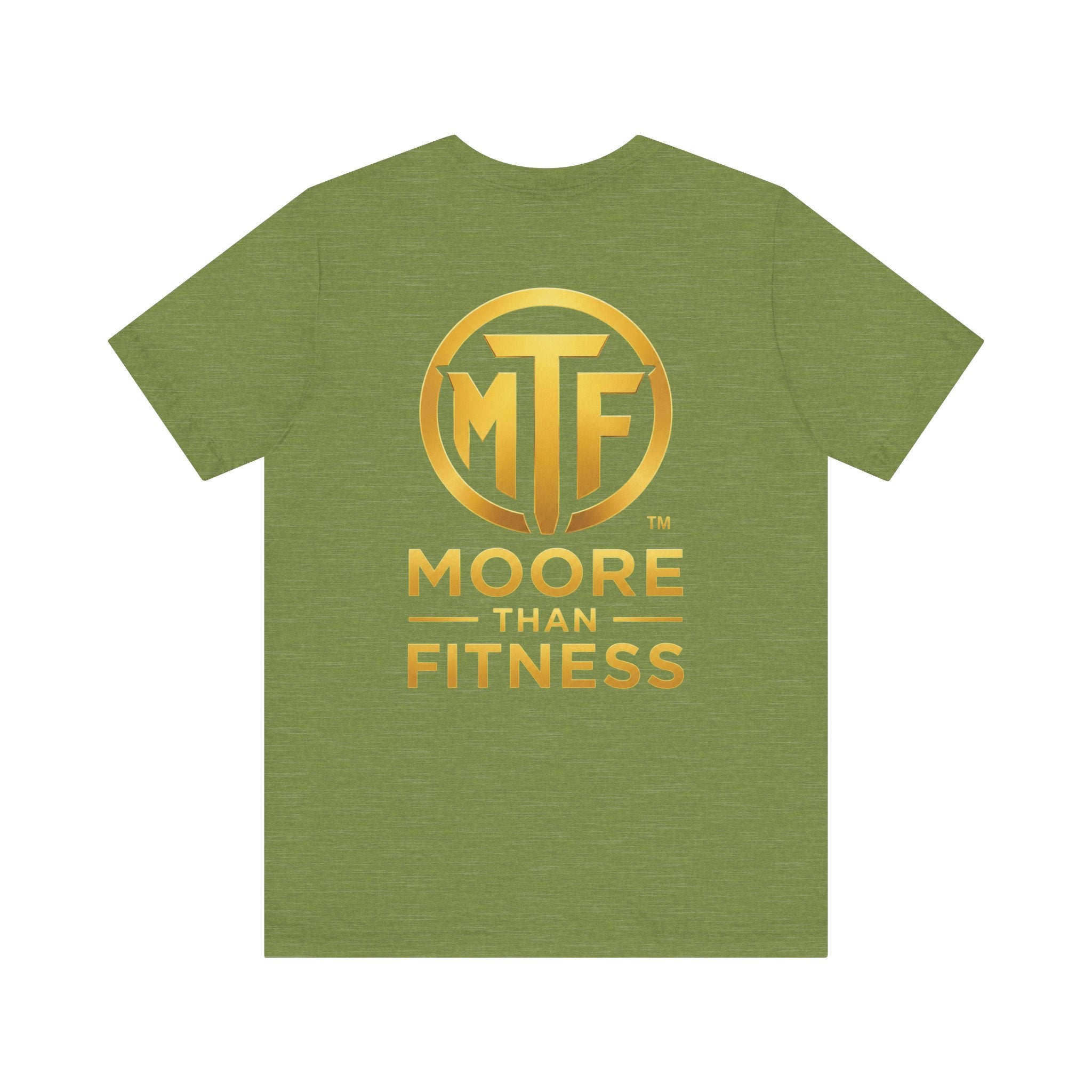 Moore Than Fitness Tee – Gold Logo Short Sleeve Shirt