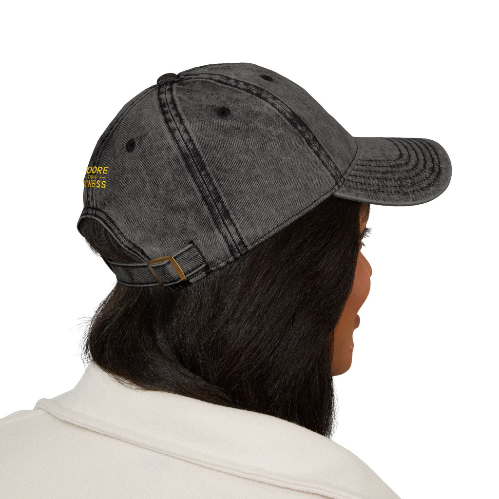 Vintage Embroidered Cap — Distressed Monogram Dad Hat