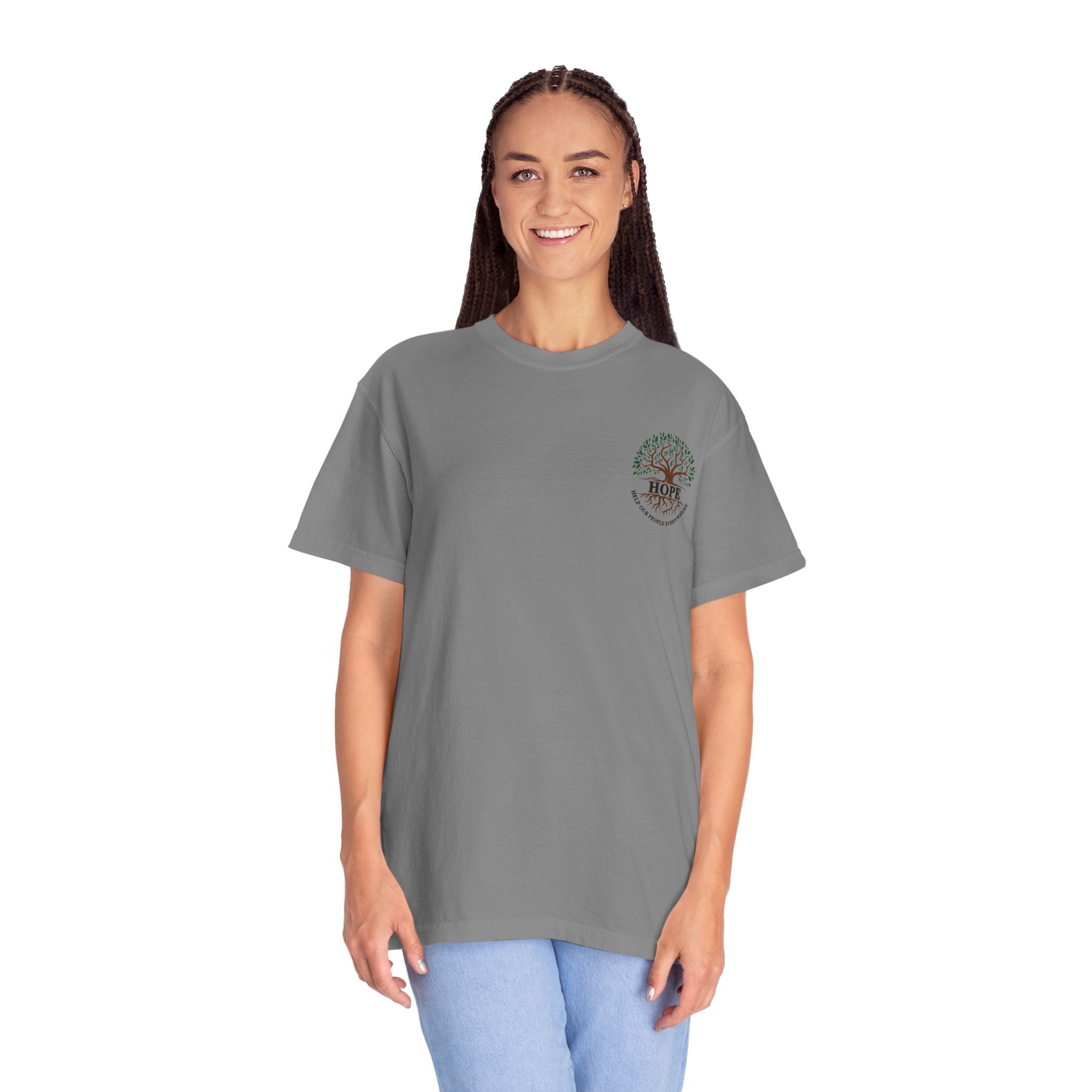 Hope Tree T-Shirt — "Help Our People Everywhere" Comfort Tee
