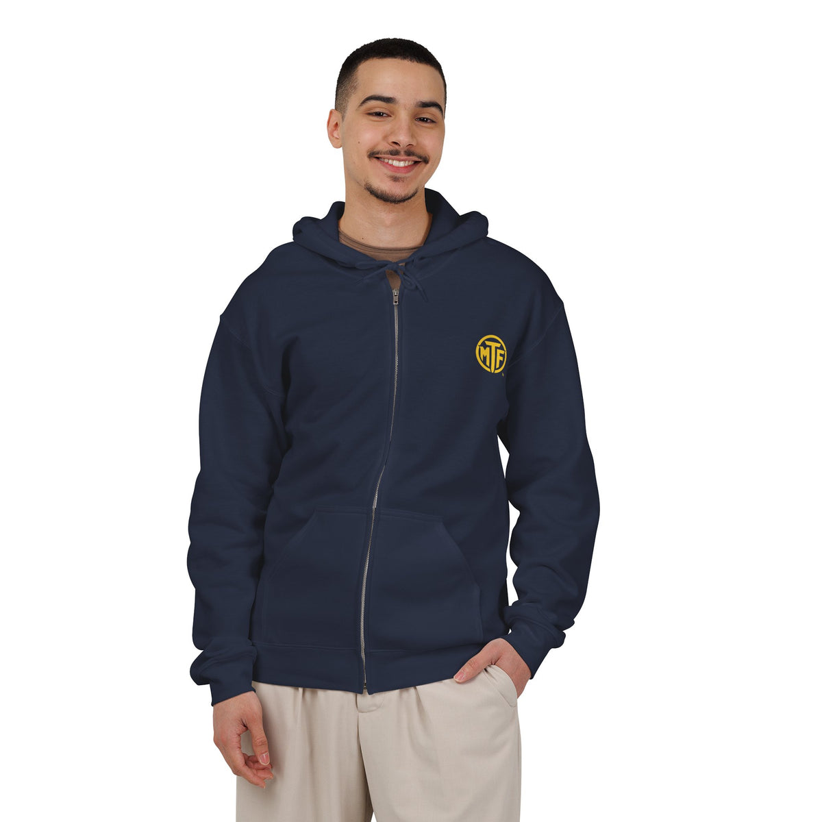 Become Moore Zip Hoodie — "Become Moore" Fitness Full-Zip Hooded Sweatshirt