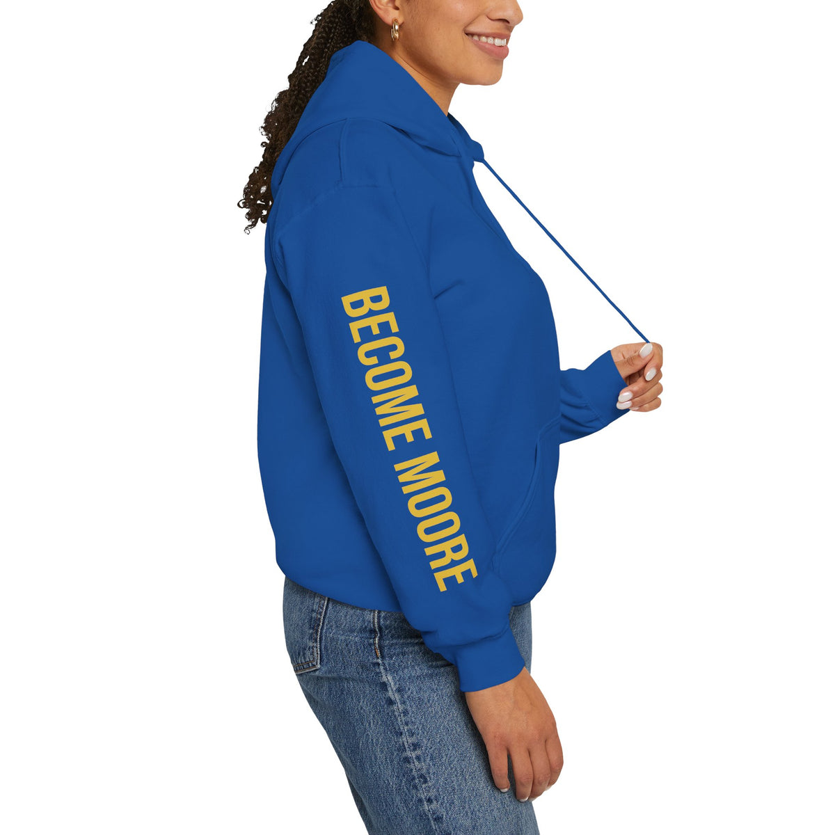 Signature Moore Than Fitness Logo Hoodie — "Become Moore" Sleeve Pullover