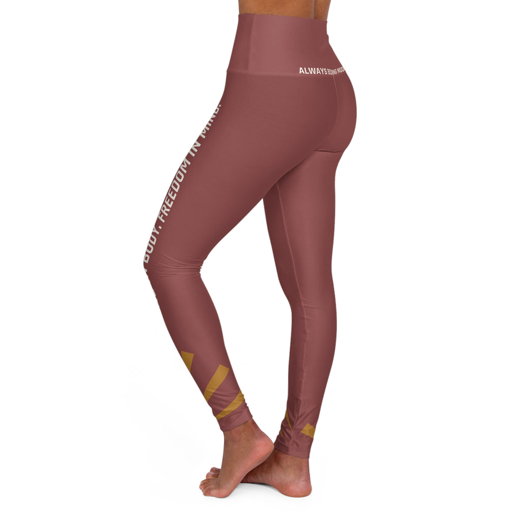High-Waist Yoga Leggings — "Discipline in Body, Freedom in Mind" Sculpting Activewear