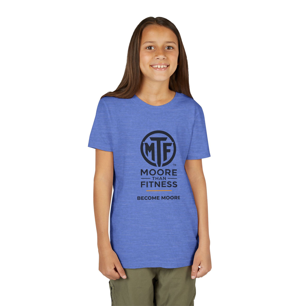 Youth Tee — Moore Than Fitness 'Become Moore' Logo Tee (Move With Purpose)