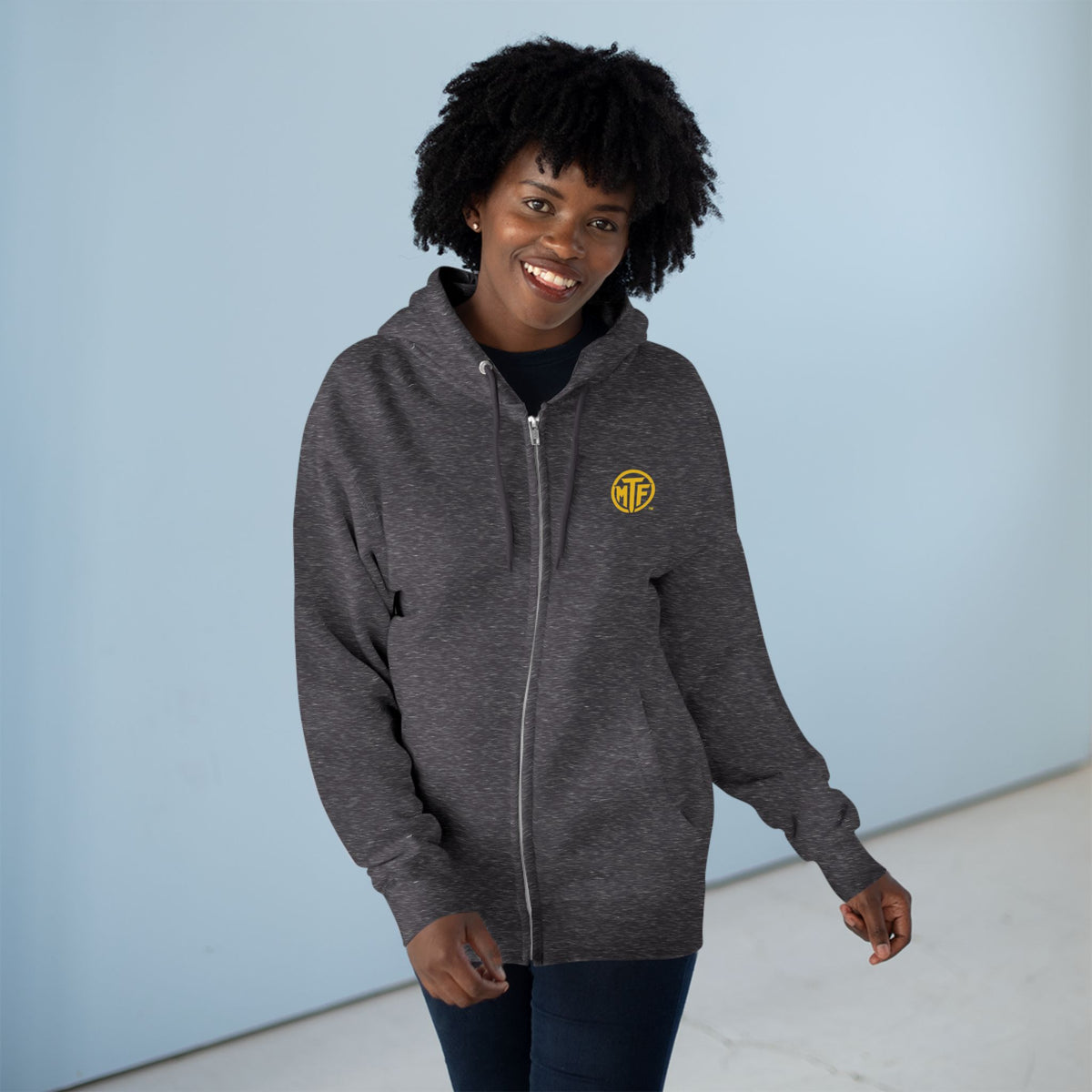 Move With Purpose Zip Hoodie — Moore Than Fitness Logo Fitness Hoodie