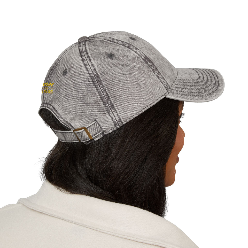 Vintage Embroidered Cap — Distressed Monogram Dad Hat