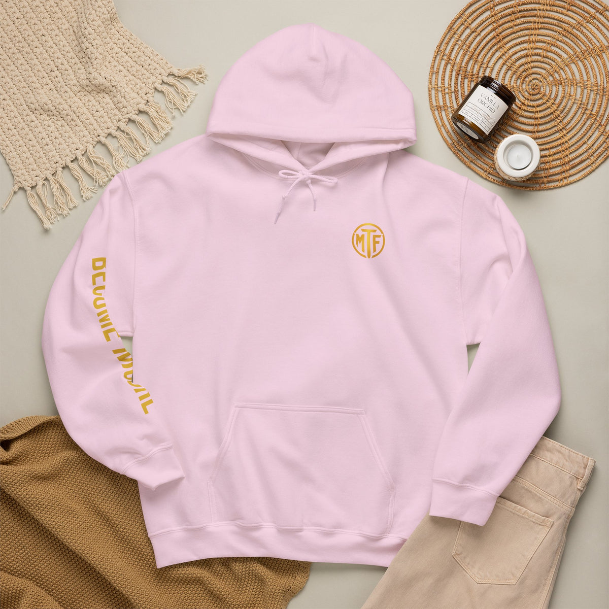 Signature Moore Than Fitness Logo Hoodie — "Become Moore" Sleeve Pullover