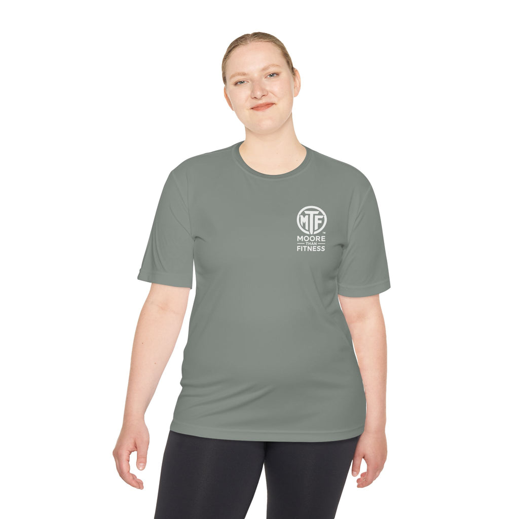 Moore Fitness 'Helping People Become More' Moisture-Wicking Tee