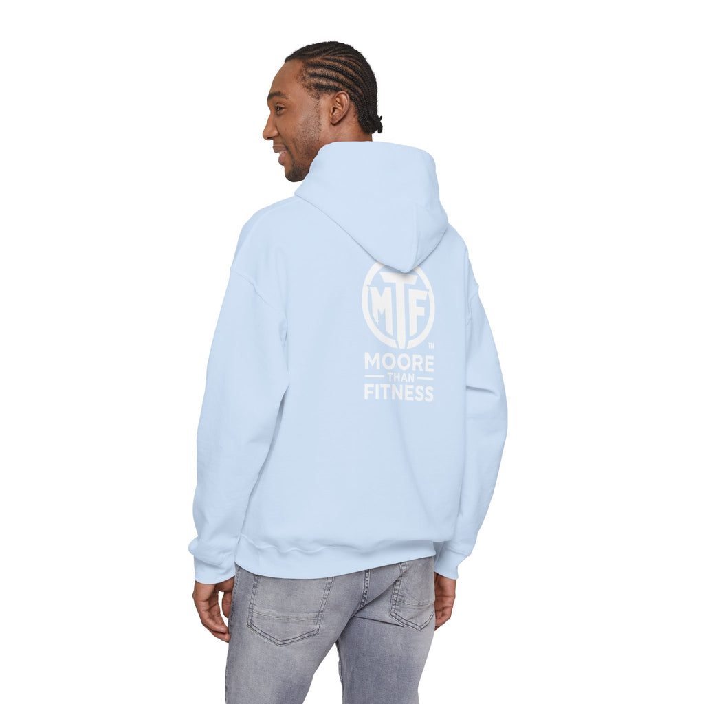 Signature Moore Than Fitness Logo Hoodie — "Become Moore" Sleeve Pullover
