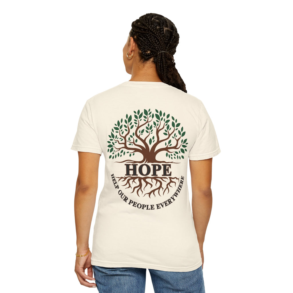 Hope Tree T-Shirt — "Help Our People Everywhere" Comfort Tee