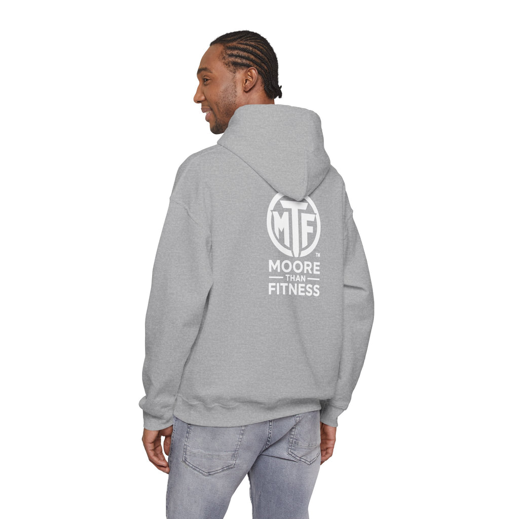 Signature Moore Than Fitness Logo Hoodie — "Become Moore" Sleeve Pullover
