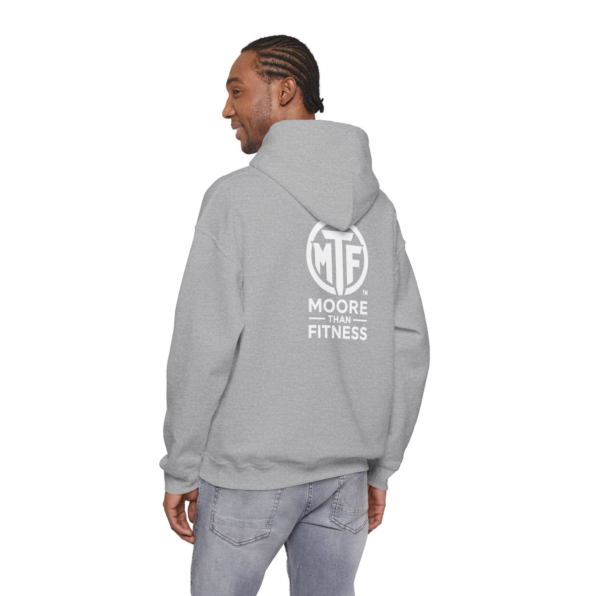Signature Moore Than Fitness Logo Hoodie — "Become Moore" Sleeve Pullover