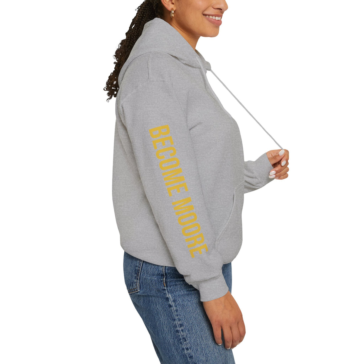 Signature Moore Than Fitness Logo Hoodie — "Become Moore" Sleeve Pullover