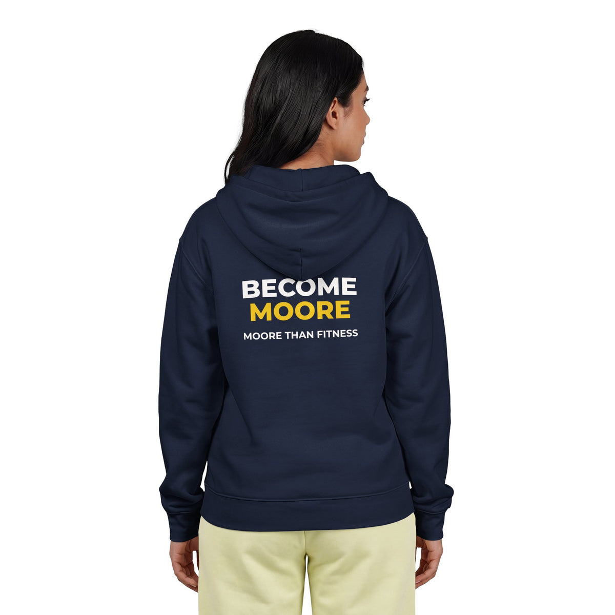 Become Moore Zip Hoodie — "Become Moore" Fitness Full-Zip Hooded Sweatshirt