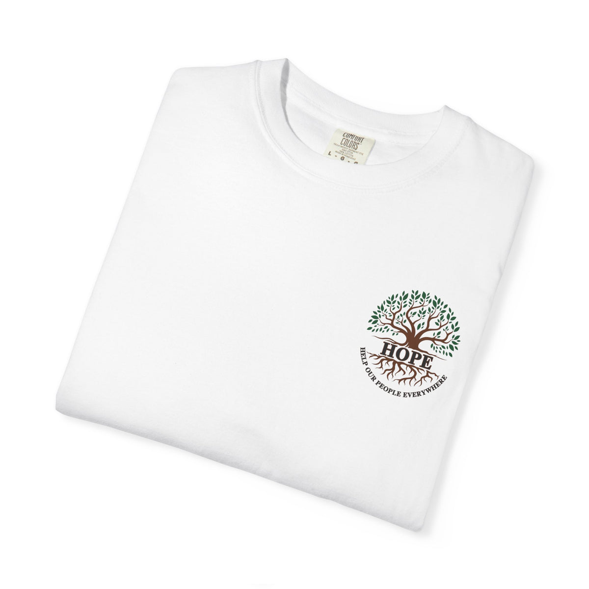 Hope Tree T-Shirt — "Help Our People Everywhere" Comfort Tee