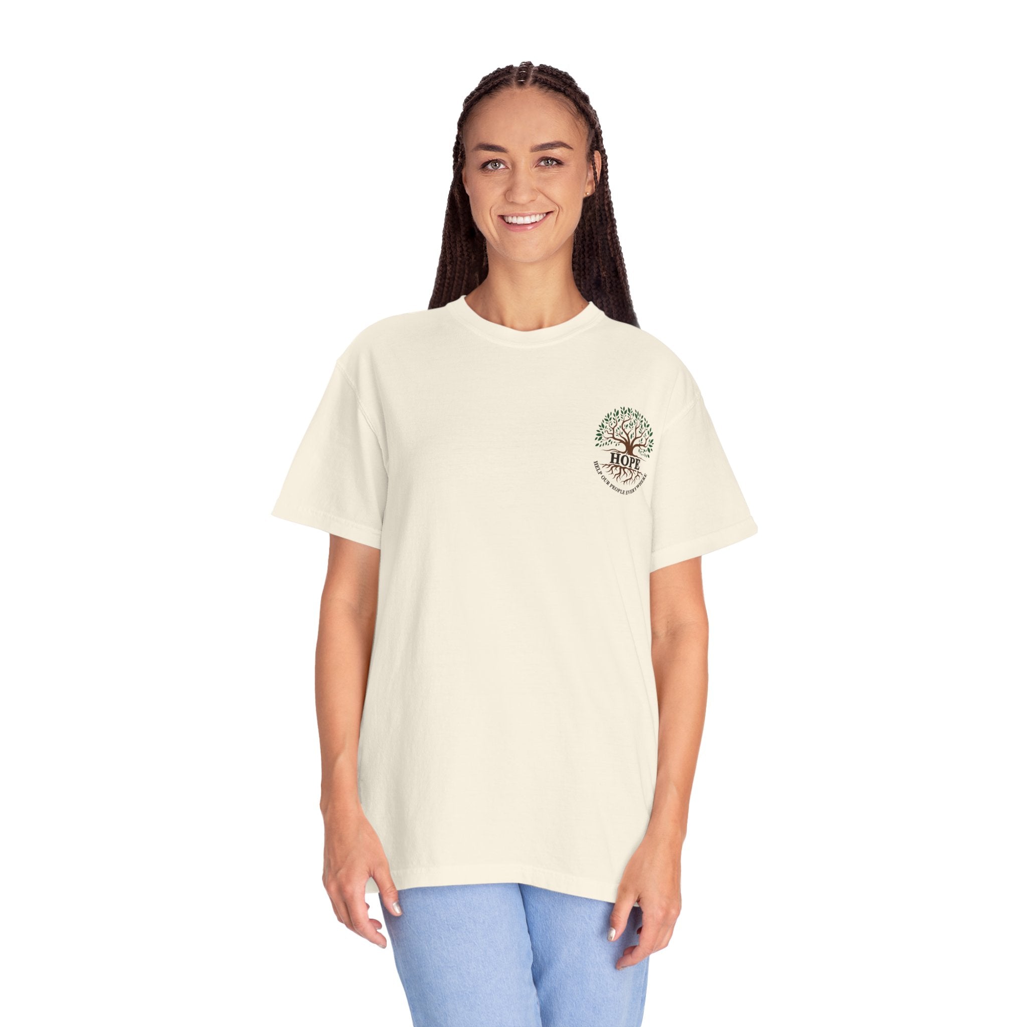 Hope Tree T-Shirt — "Help Our People Everywhere" Comfort Tee