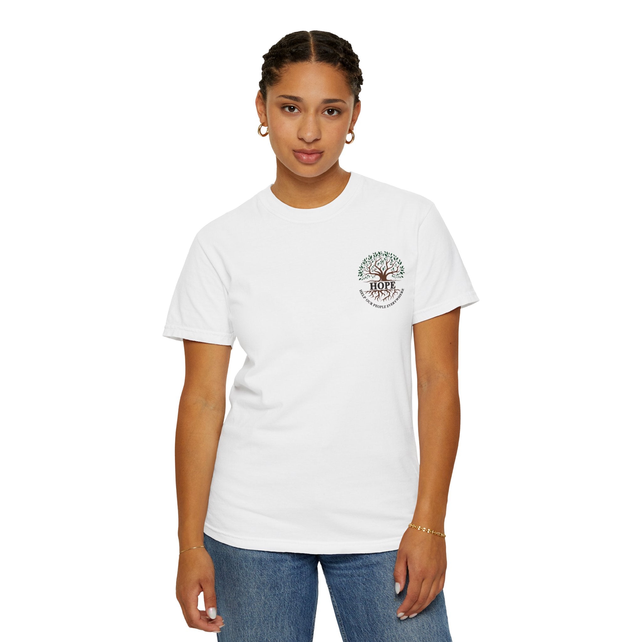 Hope Tree T-Shirt — "Help Our People Everywhere" Comfort Tee