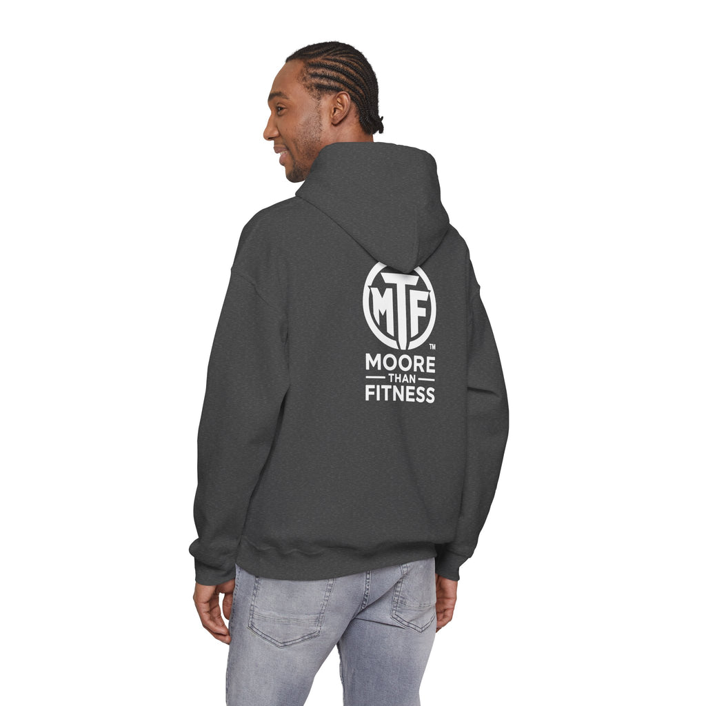 Signature Moore Than Fitness Logo Hoodie — "Become Moore" Sleeve Pullover
