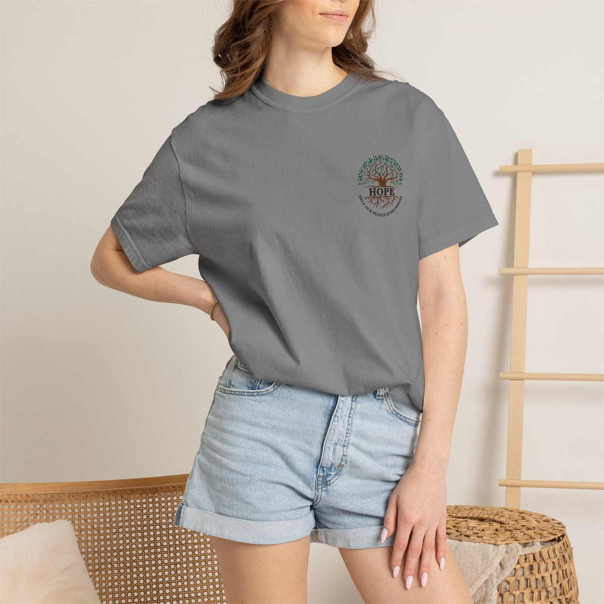 Hope Tree T-Shirt — "Help Our People Everywhere" Comfort Tee