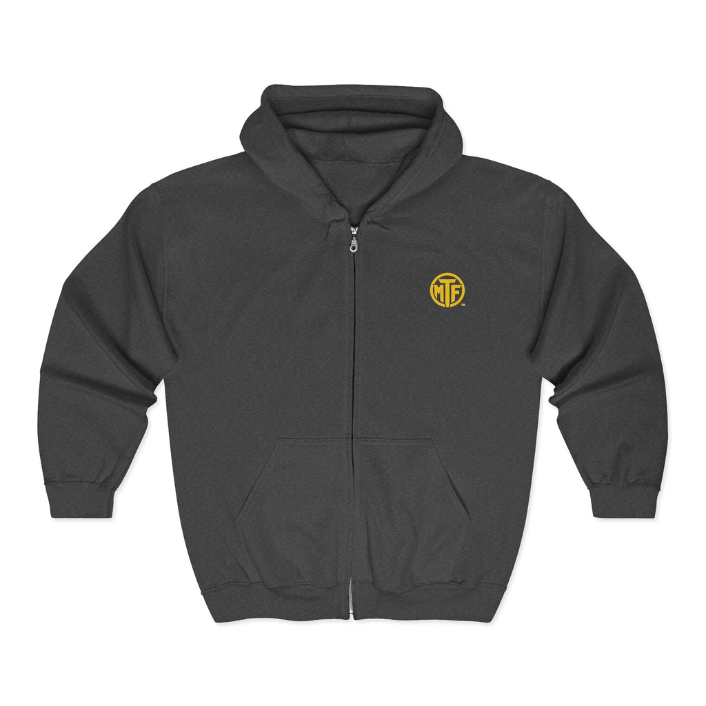 Become Moore Zip Hoodie — "Become Moore" Fitness Full-Zip Hooded Sweatshirt