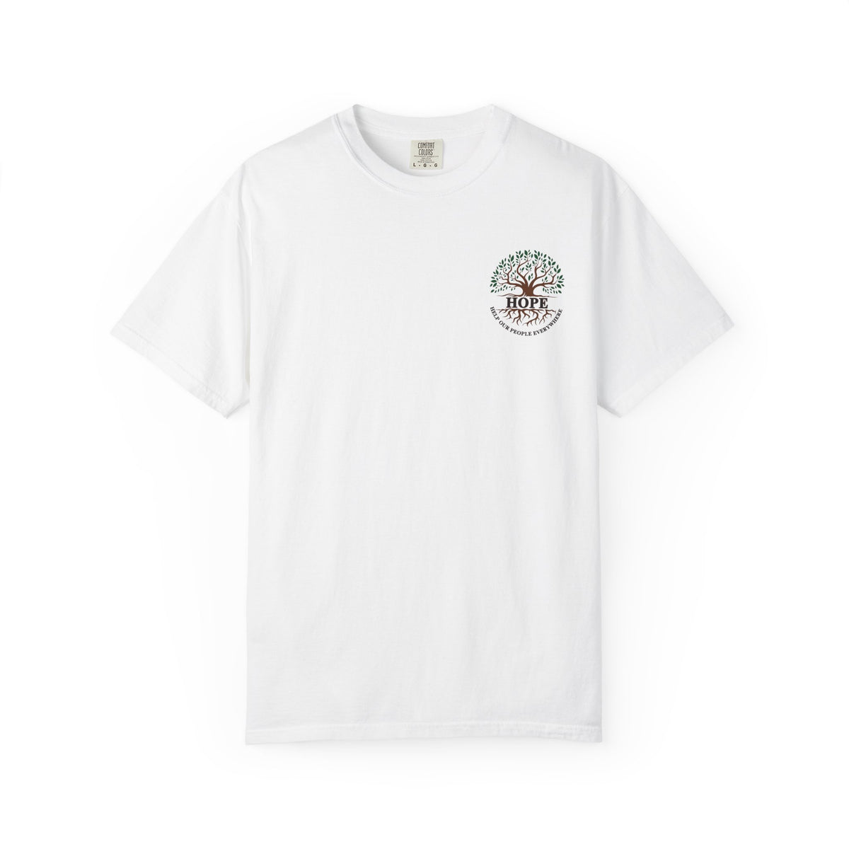Hope Tree T-Shirt — "Help Our People Everywhere" Comfort Tee