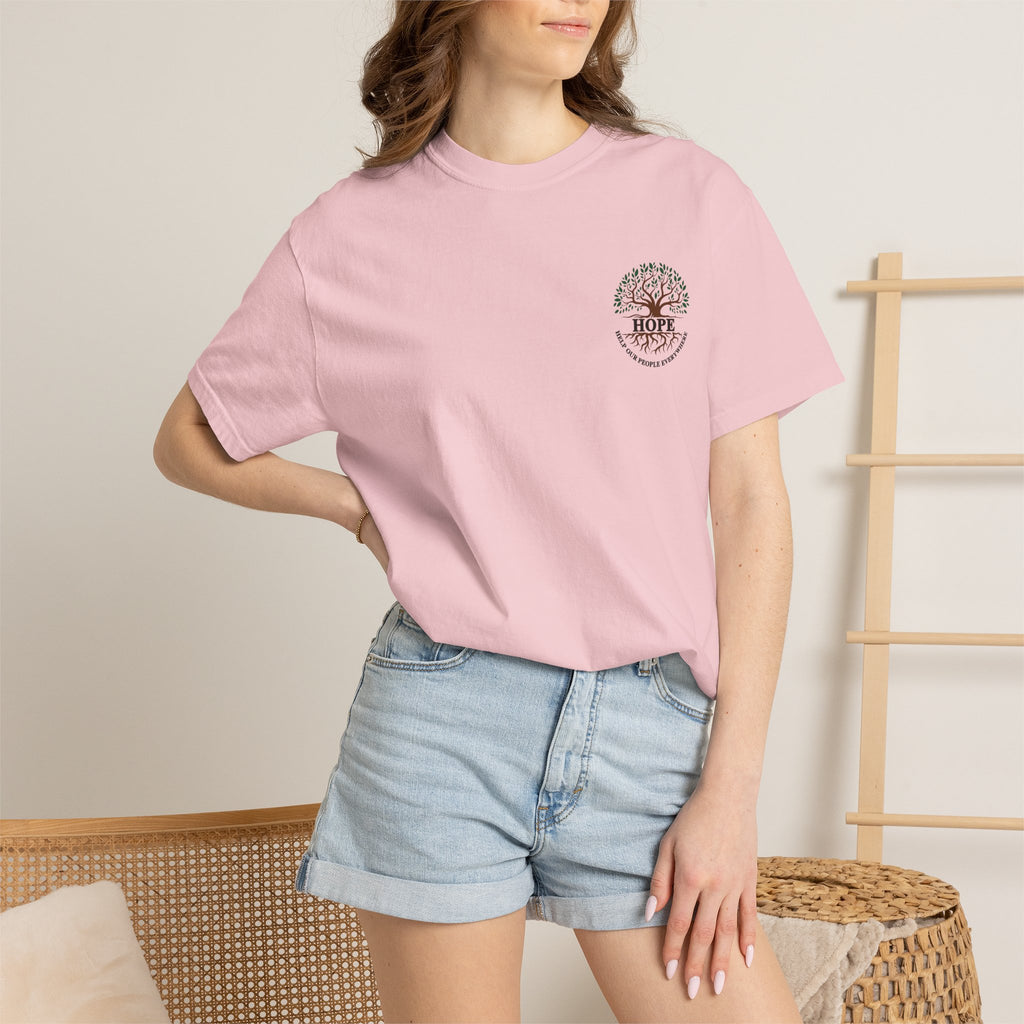 Hope Tree T-Shirt — "Help Our People Everywhere" Comfort Tee