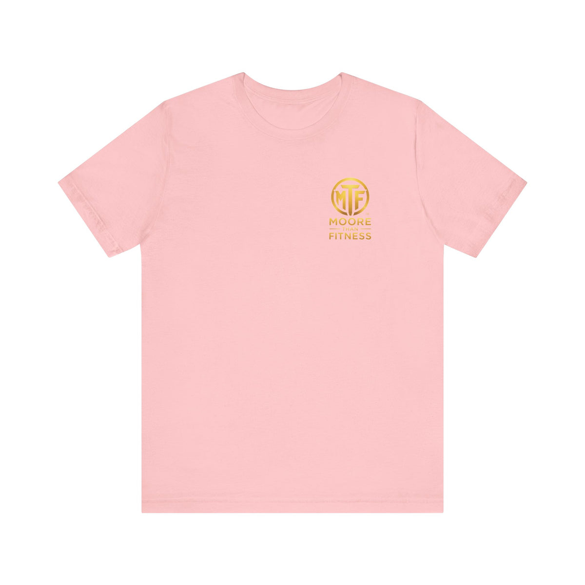 Moore Than Fitness Tee – Gold Logo Short Sleeve Shirt