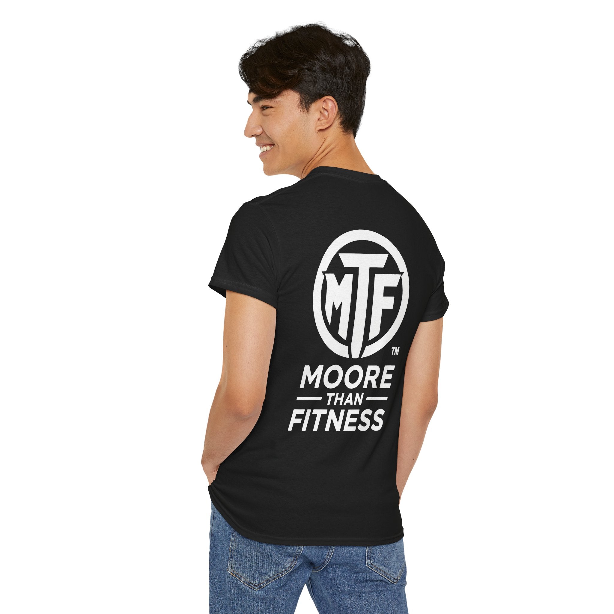 Moore Than Fitness Logo T‑Shirt — Gym Tee with MTF Emblem