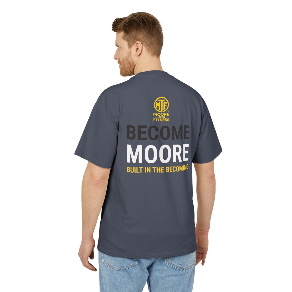 Become Moore Tee — 'Become Moore: Built in the Becoming' Motivational Crewneck