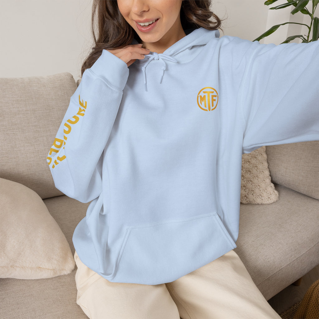 Signature Moore Than Fitness Logo Hoodie — "Become Moore" Sleeve Pullover