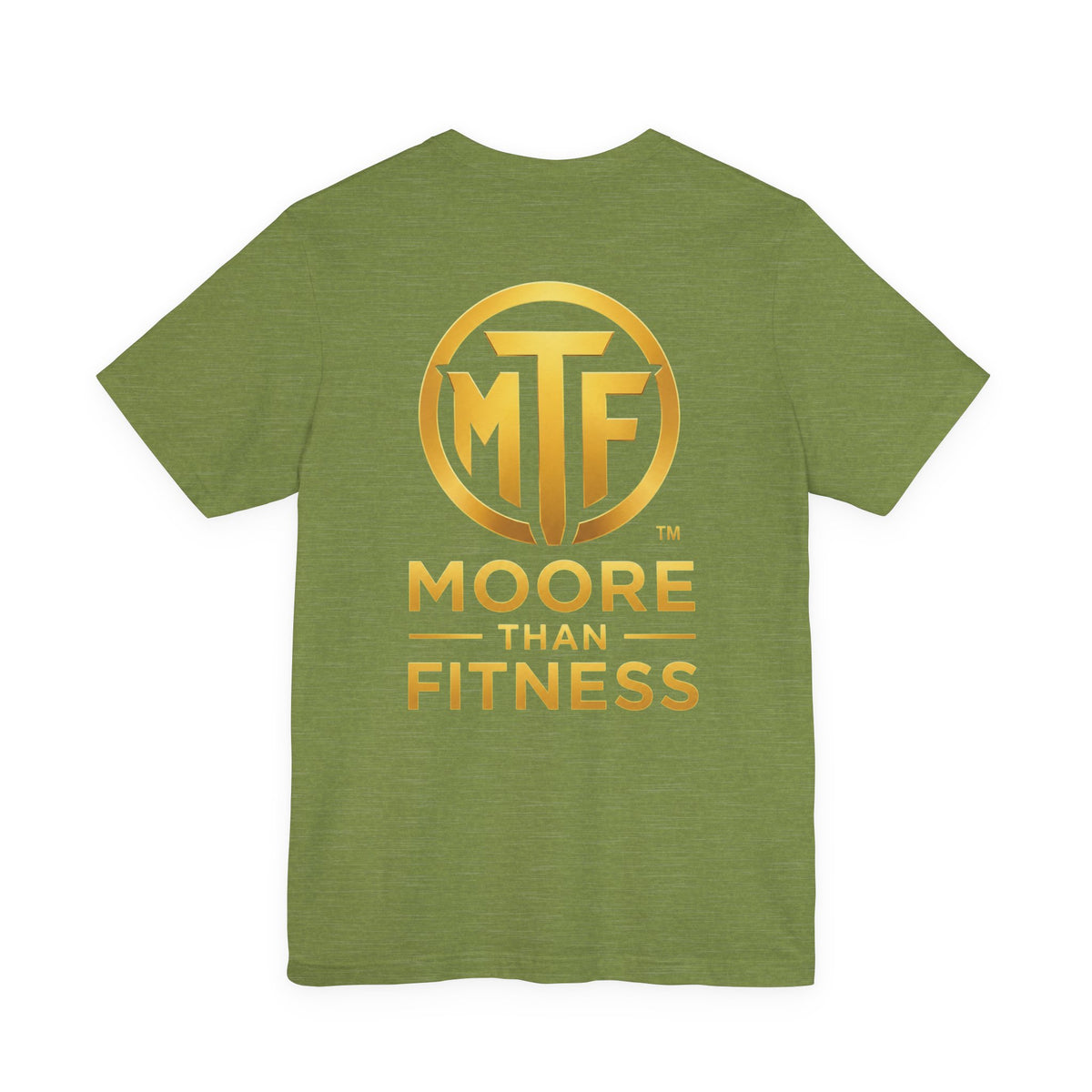 Moore Than Fitness Tee – Gold Logo Short Sleeve Shirt