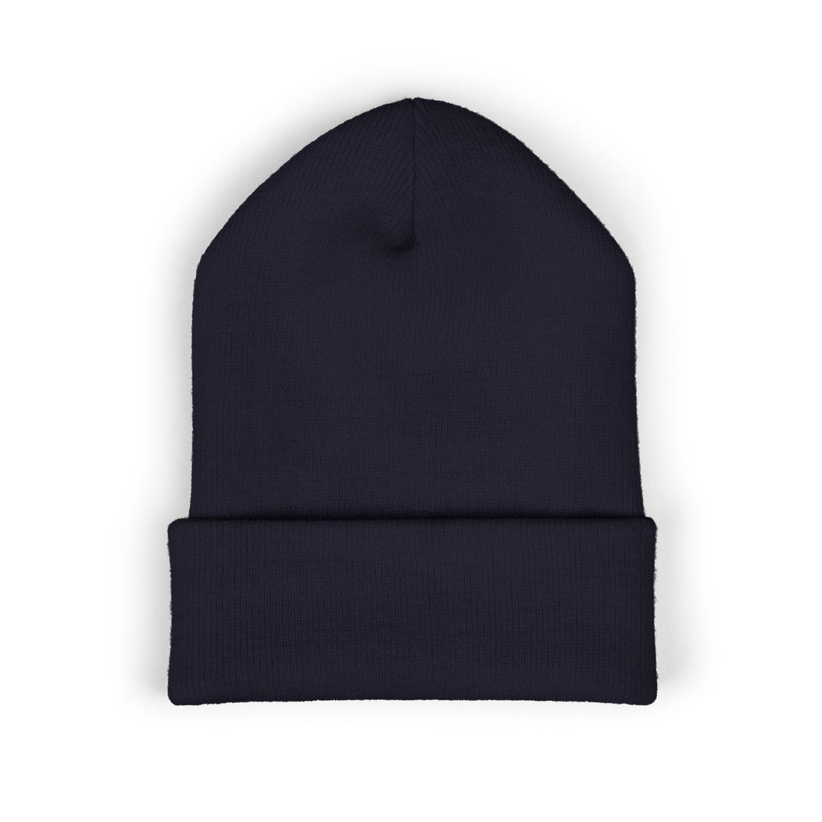 Embroidered Monogram Cuffed Beanie — Classic Knit Winter Hat