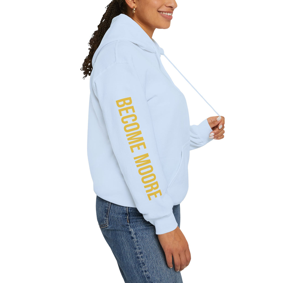 Signature Moore Than Fitness Logo Hoodie — "Become Moore" Sleeve Pullover